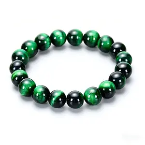Green Tiger's Eye Bracelet | Balance and Harmony | Wisdom and Sharpness | Courage and Strength | Health and Longevity