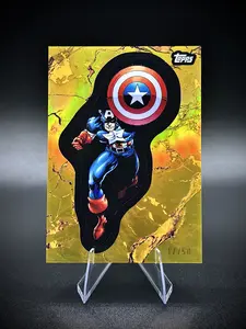 2025 Topps Marvel Comic Book Heroes Captain America /50 TRUE GOLD