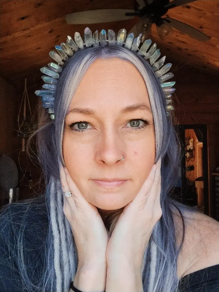 Angelic Halo Crystal Crown - Mystical Accessory for Enchanting Looks