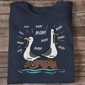 Personalized Seagull Mom Mom Mom Custom Name Shirt, Funny Mother's Day Gift For Mom, Finding Nemo Seagulls, Seagulls Mom Tee