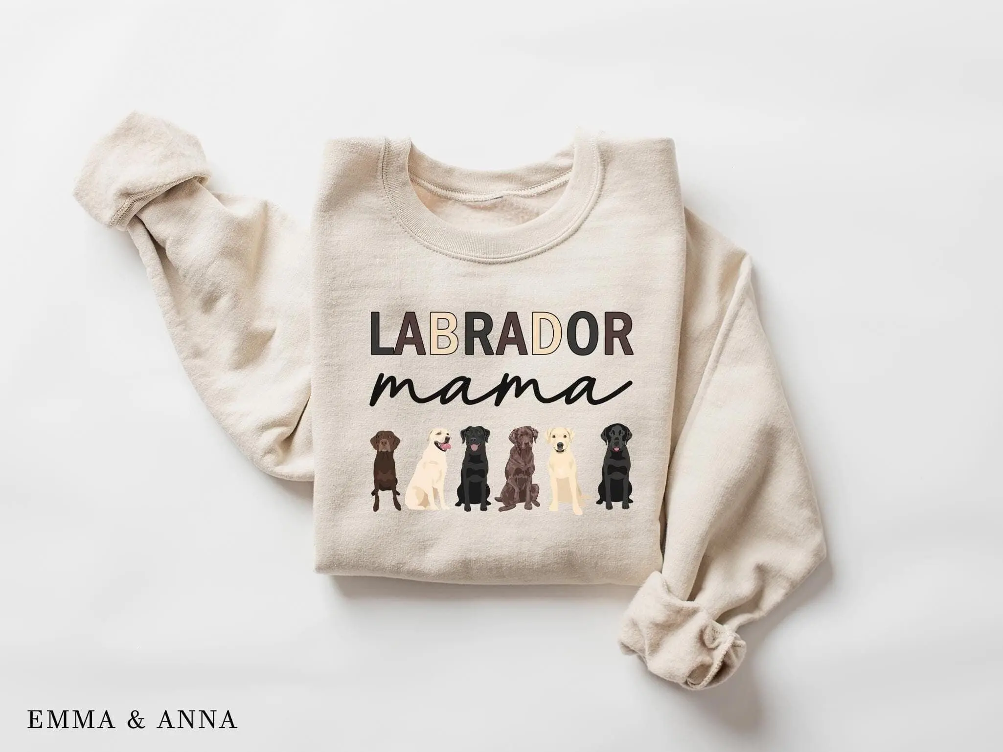Labrador Retriever T-Shirt, Sweatshirt and Hoodie - Dog Mom, Dog Lover, Gift for Dog Mama, Chocolate Lab, Black Lab