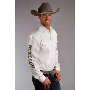 Stetson Logo Wear (White) - Men's Western Shirt
