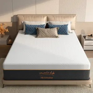 10-12 in Foam-Spring Hybrid mattress in a Box, Full/Queen/King Sizes, Medium Firm Pocket Spring Design with Edge Support, Motion Isolation, Queen Size Mattress Orthopedic Memory Foam Supportive Memory Foam