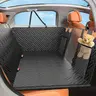 Dog Car Seat Cover for Back Seat, Hard Bottom Back Seat Extender for Dogs,dog car seat,dog hammock for car ,car seat protector,dog seat cover for back seat-Supports 400lbs, Dog Hammock for Car SUV and Trucks mesh window sedan Carrier Blanket