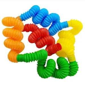 5 sets of decompression and expansion pipes, toy water pipes, colored stretch plastic corrugated pipes for children to relieve stress, vent boredom, and release, and looped water pipes