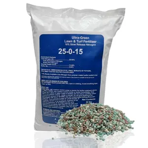 Supply Solutions 25-0-15 Ultra Green Lawn & Turf Fertilizer 16% Slow Release Nitrogen Promotes Lush Green Lawns Strong Root Growth Reduces Mowing Frequency 50 Pounds