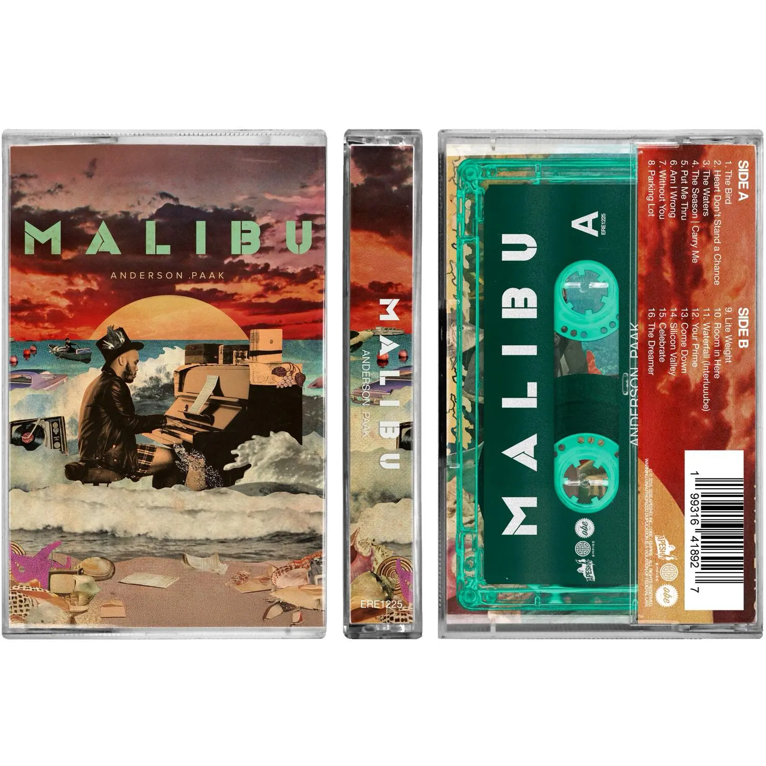 Anderson Paak - Malibu 10-Year Anniversary Explicit Soul/R&B Cassette Tape, 2026 Release Band Artist Single Tape No Redundant Features