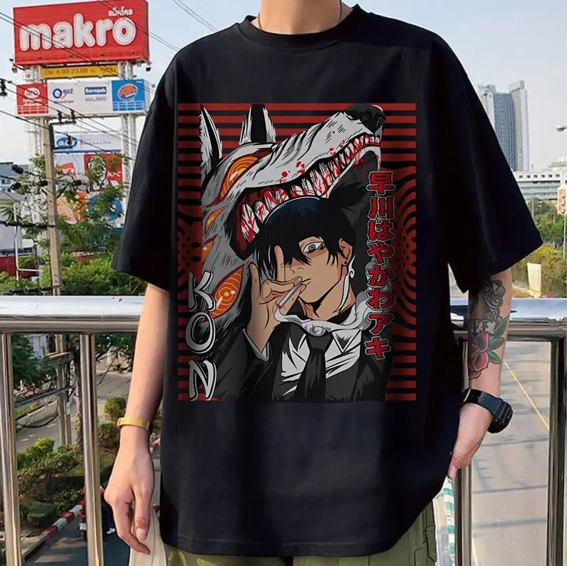 Chainsaw Man Aki Hayakawa Anime T-shirt, Otak Anime Fan Gift