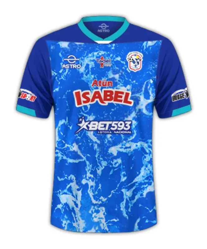 Manta FC 2022 Third Jersey – Graphic Blue - Sky blue - White Ecuador,soccer jersey,football jersey authentic, fan shirt, sports shirt, jersey vintage, special edition, match jersey, training wear.