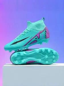 Unisex High-Top Football Cleats, Lightweight Professional Sports Shoes, Lawn Training & Outdoor Play, Suitable for Teens, All Seasons