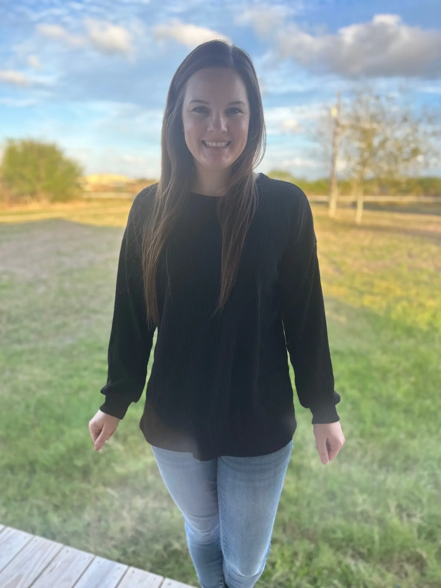 Black Corded Sweater