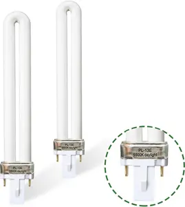 (2 Pack) 13W Type E Replacement Tube Light Bulb with Electronic Ballast-Replace for Ottlite T1333E,PL13-E Fluorescent Light Bulb,5500K Natural Daylight,G23 Base