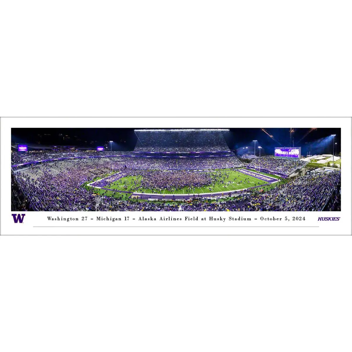 Washington Huskies Football Husky Stadium Celebration Panoramic Picture