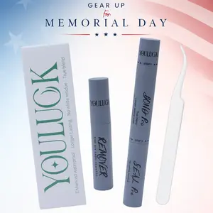 YOULUCK Waterproof Bond & Seal & Remover Manga Lashes for Girls Ultra-Thin Invisible Band Long-Lasting DIY Eyelash Extensions False Eyelashes Flawless Makeup