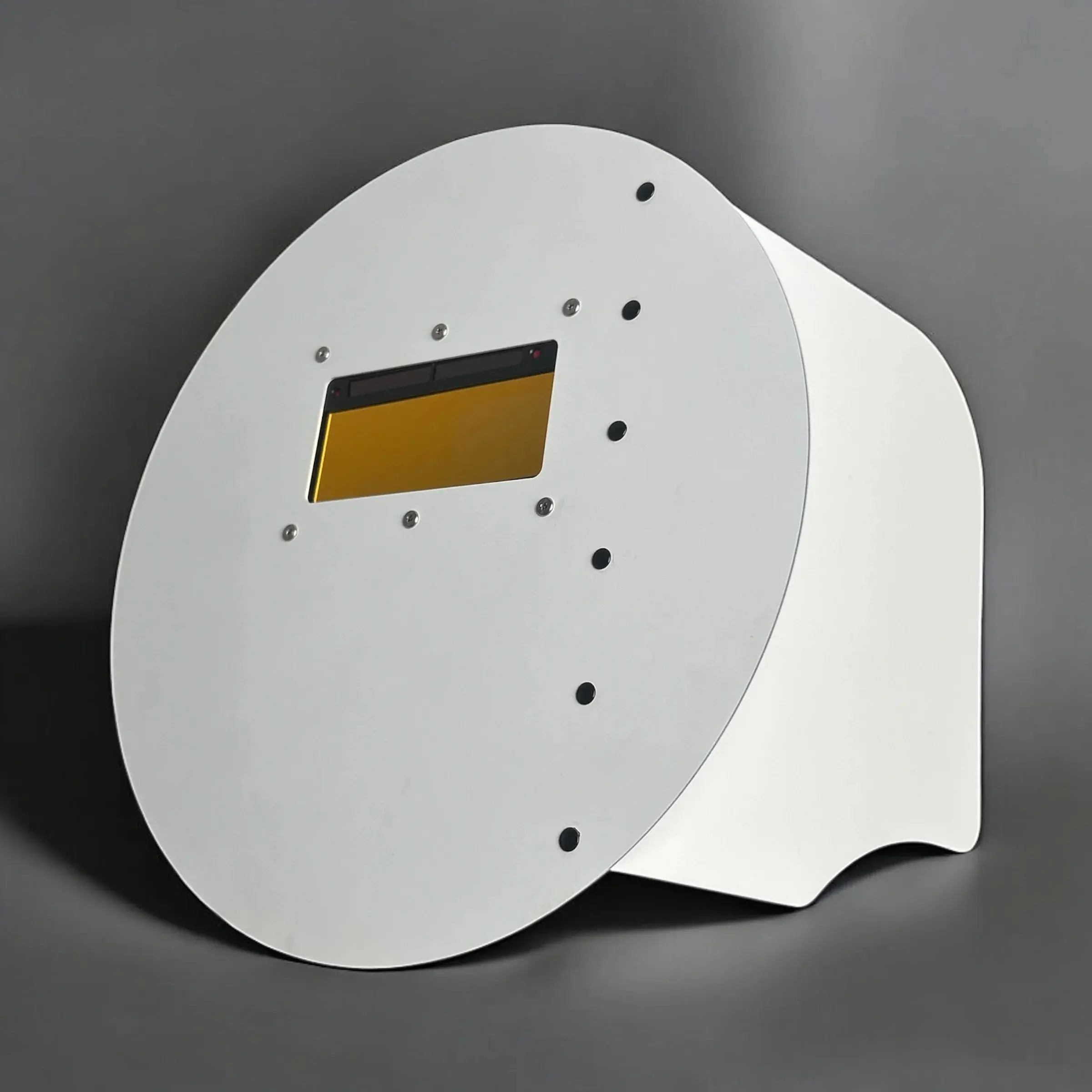 White Front Round Carbon Fiber Pancake Welding Helmet
