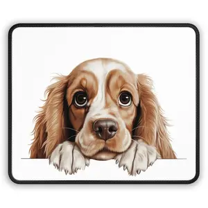 American Cocker Spaniel Gaming Mouse Pad, Dog Lover Desk Mat, Pet Owner Computer Accessories, Animal Print Office Decor, Puppy Breed