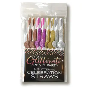 Glitterati Penis Party Straws