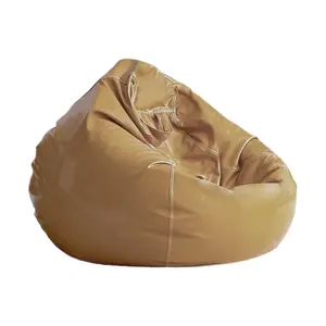 Luxury Faux Leather Bean Bag Chair Cover No Filler Soft Comfy Floor Pouf Sofa Lounge Envelope Corner Seat Storage Furniture for Adults Teens