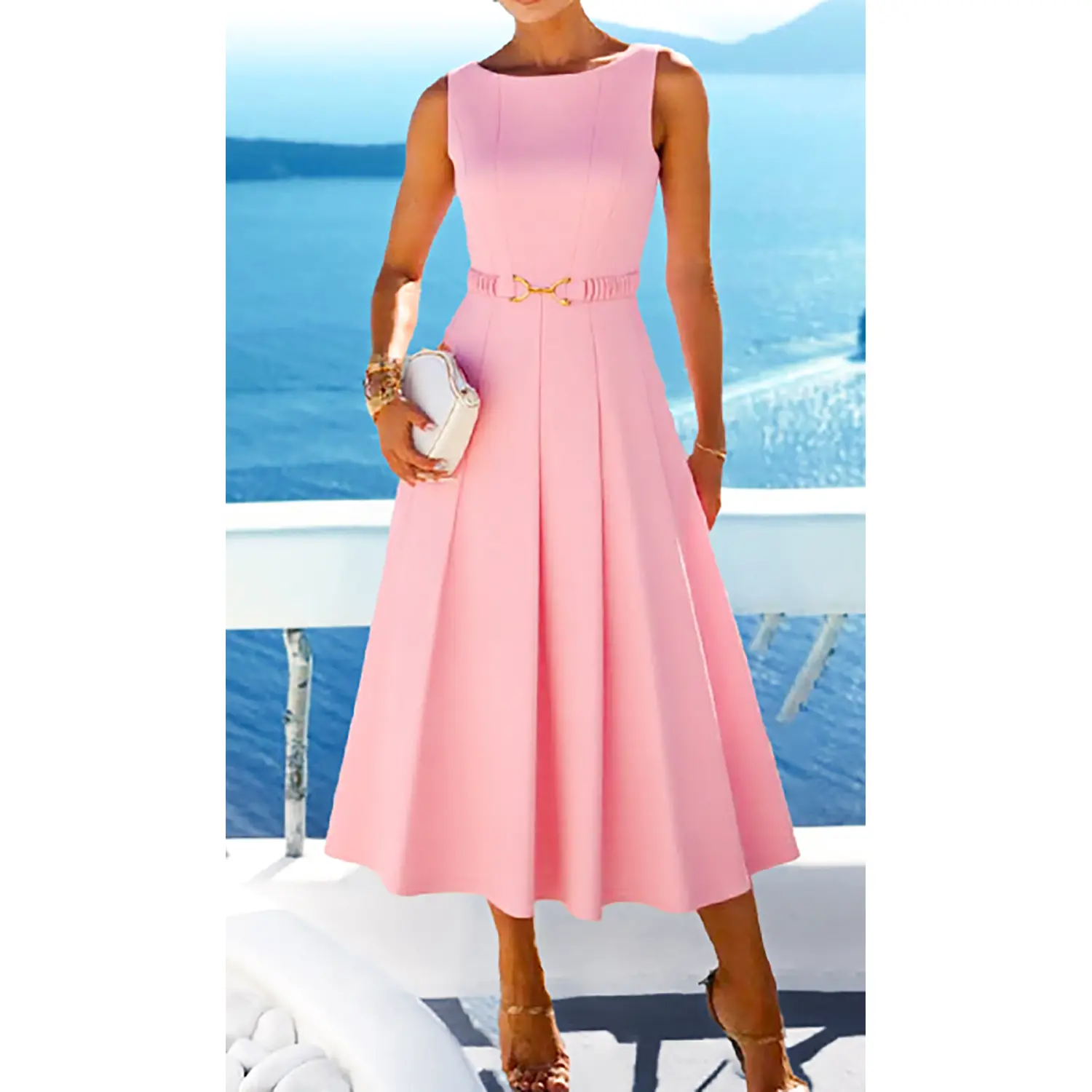 ZESICA Women Summer Sleeveless Midi Dresses 2026 Elegant Boat Neck A Line Tie Waist Spring Cocktail Party Dress - TikTok Shop ZESICA Women Summer Sleeveless Midi Dresses 2026 Elegant Boat Neck A Line Tie Waist Spring Cocktail Party Dress - TikTok Shop