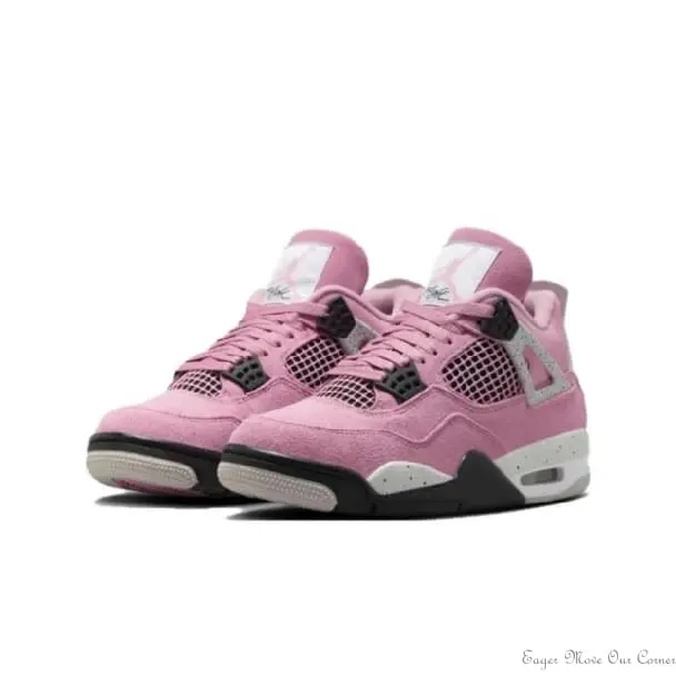 Pink, fashionable, retro, trendy, casual, versatile, mid-top basketball shoes