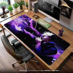 Gojo Satoru Lightning Mouse Pad - Jujutsu Kaisen Purple Domain Desk Mat, Anime Gaming Desk Mat, Otaku Gift, Desk Decor