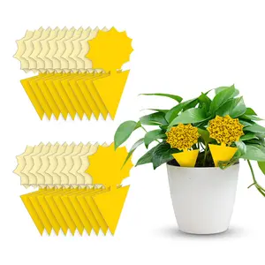 40/50/80/100 Pcs Yellow Sticky Fly Traps - Non-Toxic, Waterproof, Safe for Kids & Pets, for Indoor/Outdoor Plants (Fungus Gnats, Fruit Flies, Whiteflies & Flying Insects)