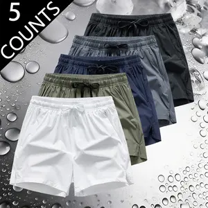 Men’s athletic shorts for summer—thin fabric with drawstring and elastic waistband; loose fit, breathable, quick-drying; suitable for fitness, running, basketball, hiking, training, and casual wear; lightweight shorts.