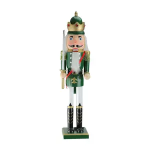 Northlight 24" Green and Gold Nutcracker King with Sword