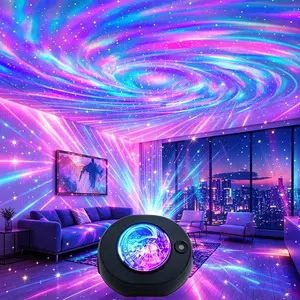 Cloud Pattern Starry Night Light, Ambient Party Decor Lamp, Remote Control & Voice Activation, Ideal for Bedroom, Parties, Gifts