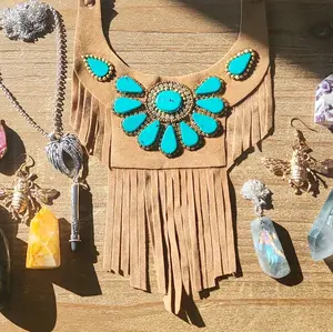 Turquoise Necklace • Bib Necklace • Handmade Western Jewelry