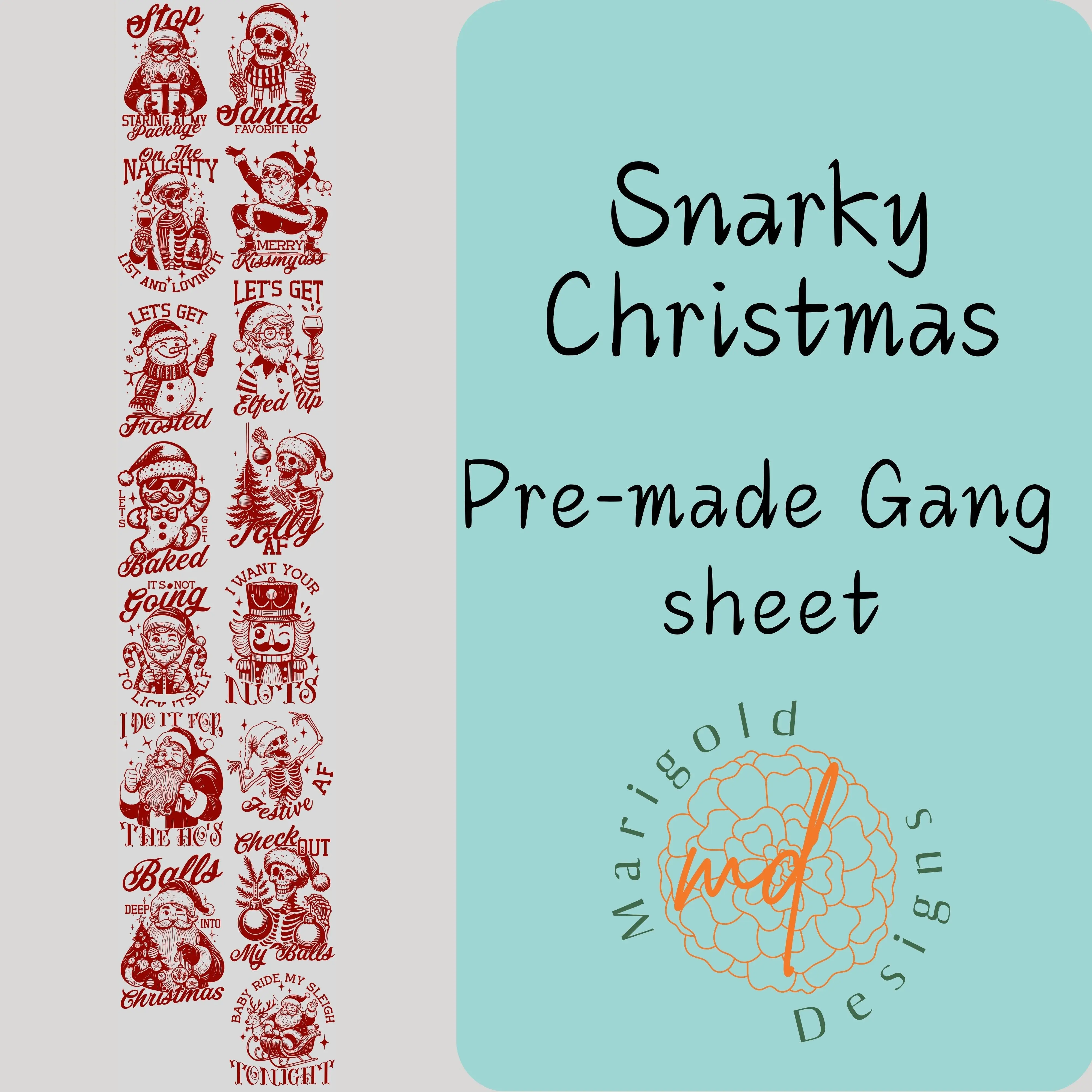 Snarky Christmas Gang Sheet