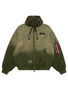 AAPE X ALPHA REVERSIBLE PADDED MA-1 QUILTED JACKET