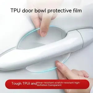 8-Piece Transparent Car Door Handle Protection Film, Durable Paint Protector Sticker, Easy Installation, Prevents Scratches