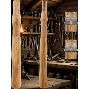 Replacement Hammer Handle Set - Wooden and Steel Wedges Included - Compatible with 2, 3, 4 lb Heads - Durable Wood Tool Handle - Bulk Pack for Ball Pein and Sledge Hammers - Easy Installation repair  tools steel design framing  hammer