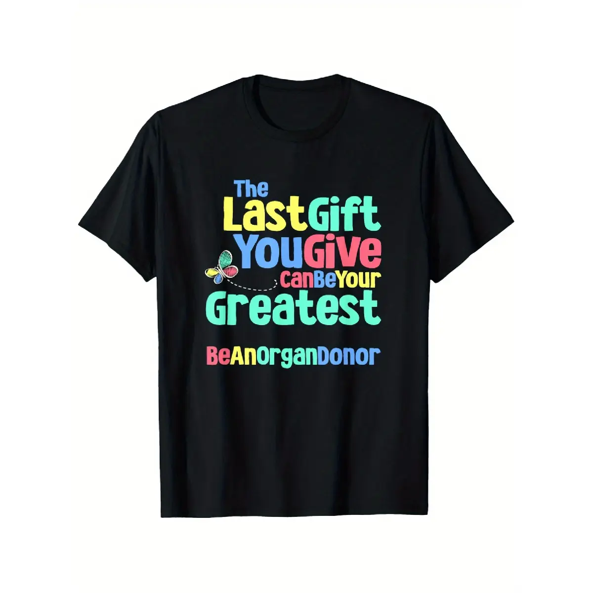 [100% Cotton] 100% Cotton Be an Organ Donor Awareness T-Shirt - 100% Cotton, Unisex, S-XXXL, Casual Outdoor Tee with Inspirational Design, Machine Washable, Perfect for Casual Attire & Organ Donation Advocacy