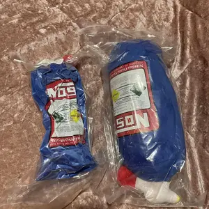 NOS Themed Plush Car Seat Headrest - Soft Headrest and Neck Support Pillow, Nitrogen Bottle Design, Car Seat Headrest Cushion, Seat Massager Comfort Neck Gaiter Fun Car and Motorcycle Modification Accessory, Perfect Gift for Party Lovers