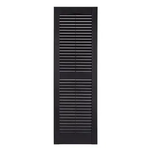 Premier Louver Exterior Decorative Shutter, Black - 15 x 59 in.