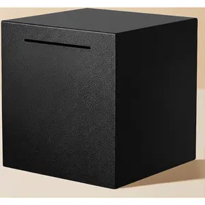 Adult Stainless Steel Money Saving Box Secure Unopenable Coin Bank Cash Bills Storage Piggy Bank for Savings Goals