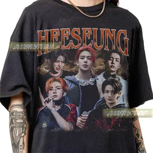 [Sale Up To 45%] Limited Heeseung Vintage Shirt, Retro Heeseung Music Gifts For Woman And Man, Retro Heeseung Kpop Music Gifts, Heeseung 90S Bootleg T-Shirt
