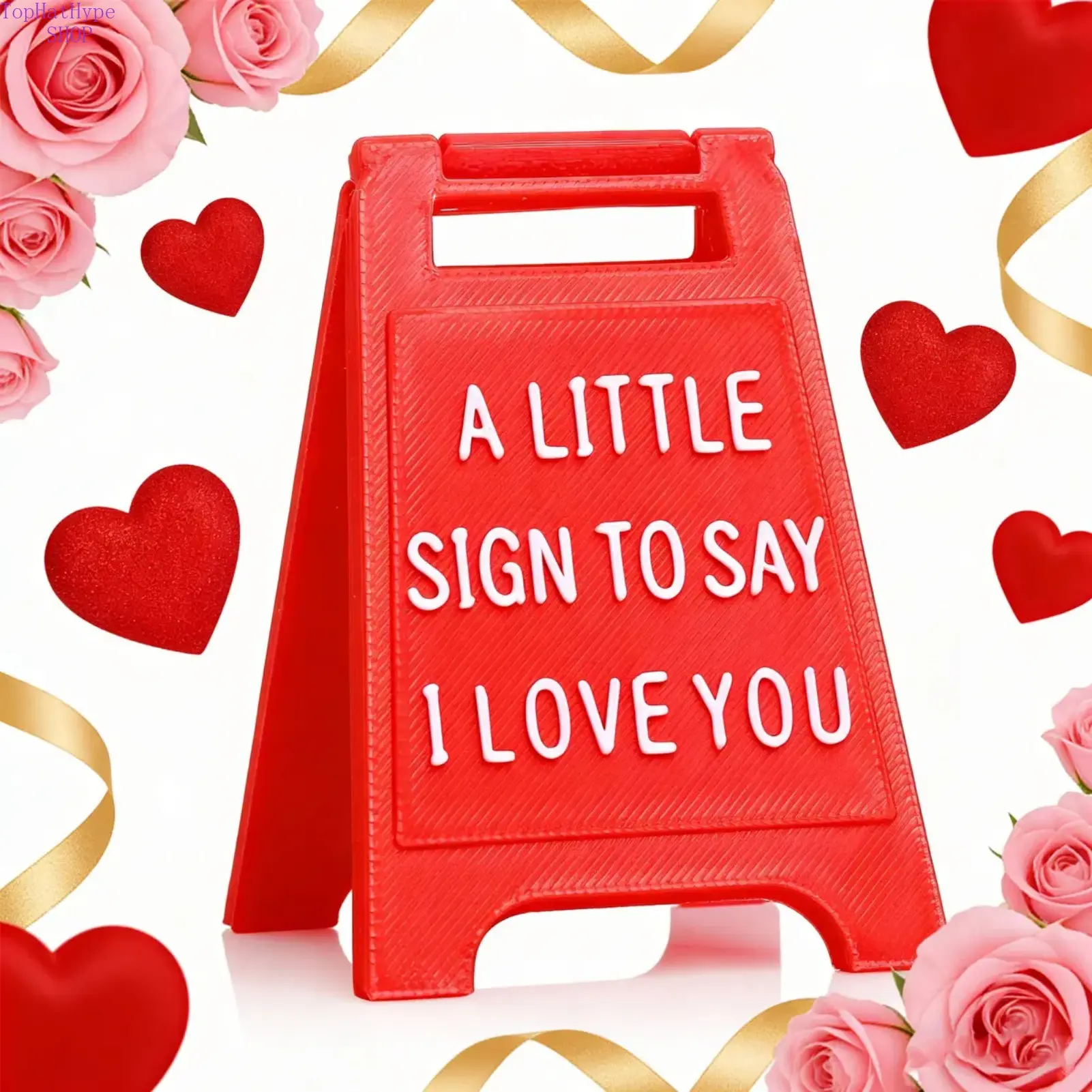 Romantic “I Love You” Mini Sign Decor, Creative Cute Desktop Love Token Ornament, Trendy Couple Gift for Him & Her, Viral Holiday Present for Christmas, Valentine’s Day, Birthday & Wedding Anniversary, Cute Gifts For Girlfriend, Girlfriend Birthday Gifts