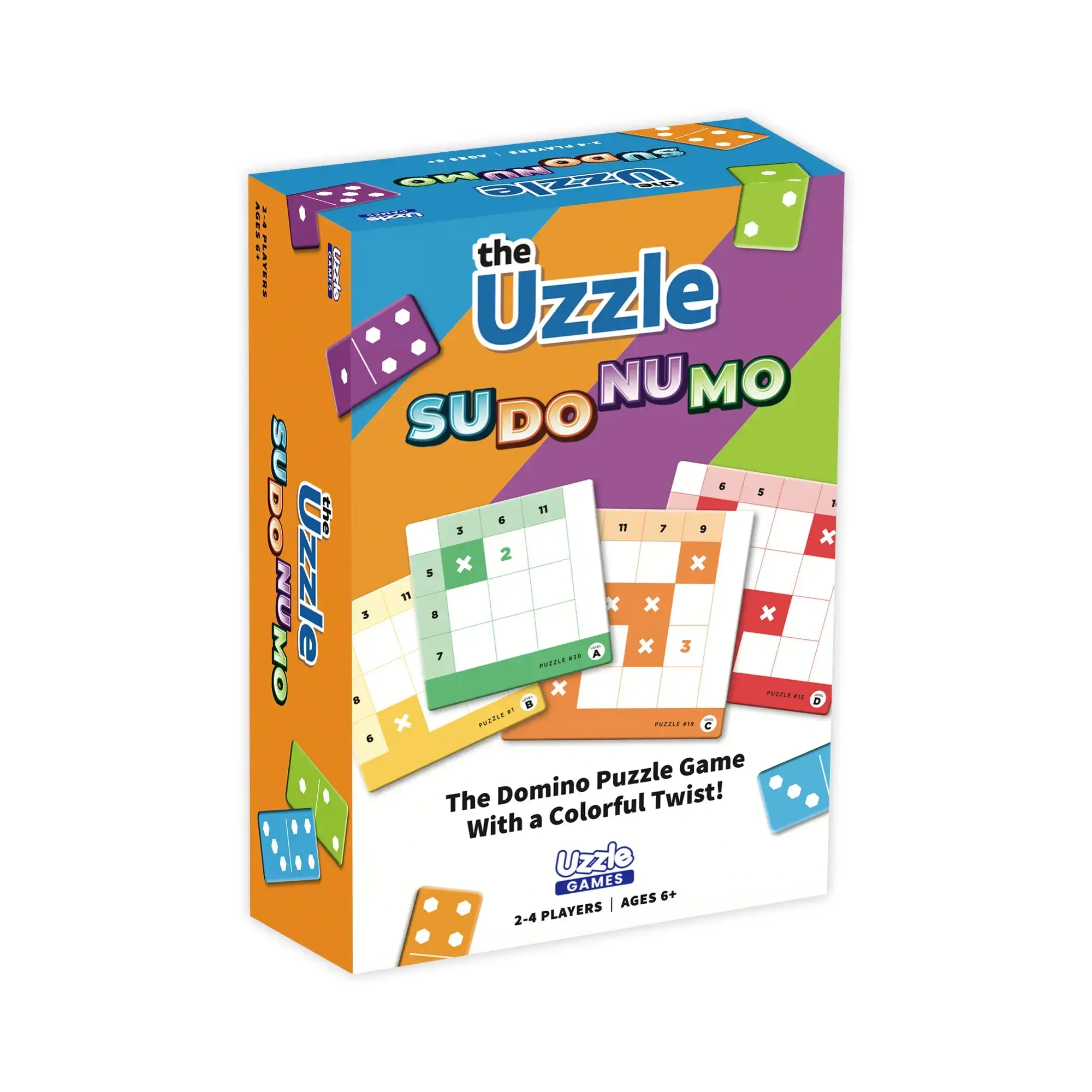 Uzzle Games Sudonumo Domino Puzzle Game – Fast-Paced Domino Puzzle Game | Ages 6+ | Math & Logic Board Game