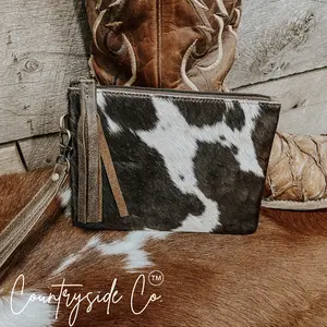 Colette Cowhide Leather Wristlet by Countryside Co. pouch girlfriend gift Women's Clutch Wallet