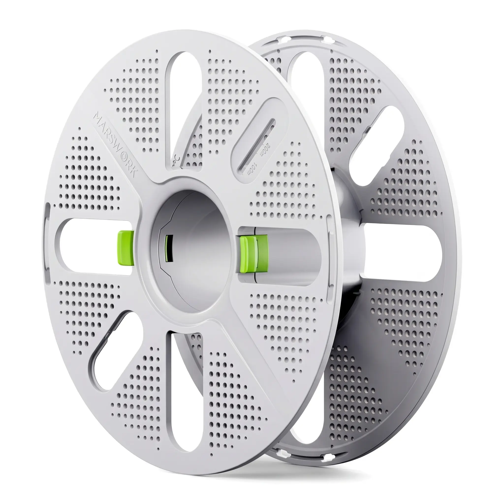 MarsWork Quick-Swap Reusable Spool for Refill Filament, 2-Finger Press Design, Easy to Use for 3D Printing Refill Filament