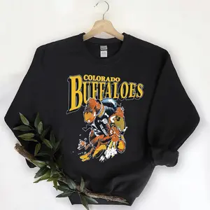 Vintage 90s Colorado Buffaloes Sweatshirt Crewneck, University of Colorado Buffaloes Hoodie  Cotton Menswear Day Garment Love Pullover Sweatshirt, Hoodie, Comfort Colors