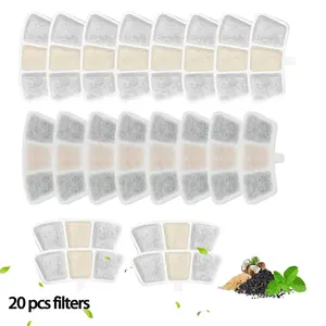 20pcs 3.5-Liter Wireless Cat Drinking Fountain Replacement Filter, Durable Efficient Filtration Design, Easy Install Continuous Use