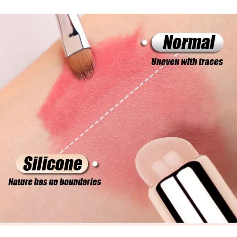 Black lip brush,silicone lip applicator brush,used for applying lip color,lip makeup brush,allows for even and precise application of lip color,the silicone brush head is easy to use and hygienic,portable lip brush.