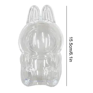 Labubu Protective Cover Labubu Protector Case Sitting Party Transparent Protective Shell Dust Cover Doll Transparent Cover