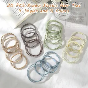 Unisex Stretch Elastic Plain Hair Bands, 20pcs High-Stretch Sweat-Wicking Textile Headbands for Unisex Use, Daily Wear & Summer Ponytails, Workout Headband, Bathroom Supplies Home Gadget #MothersDayGift#SummerVibes
