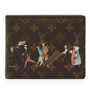 Pre-owned Louis Vuitton Old Flower Gatekeeper Christmas Limited Edition Long Zipper Wallet 20*3*11cm th260311148