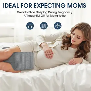 Memory Foam Knee Pillow, Knee Pillow for Side Sleepers, Leg Pillows for Sleeping Blood Circulation, Elevation Pillow for Spine Aligning, Sciatica, Back, Hip, Knee, Ankle Pain, Grey BlissTrends